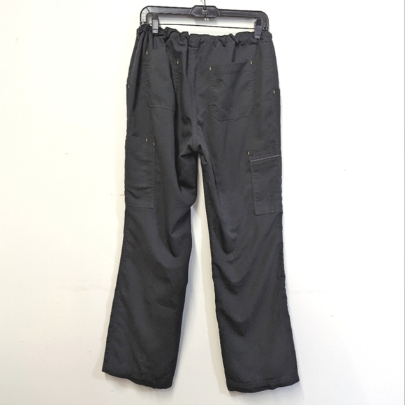Figs Women's Black Scrubs Pants M Multi pockets Loose Straight Leg - Picture 3 of 11